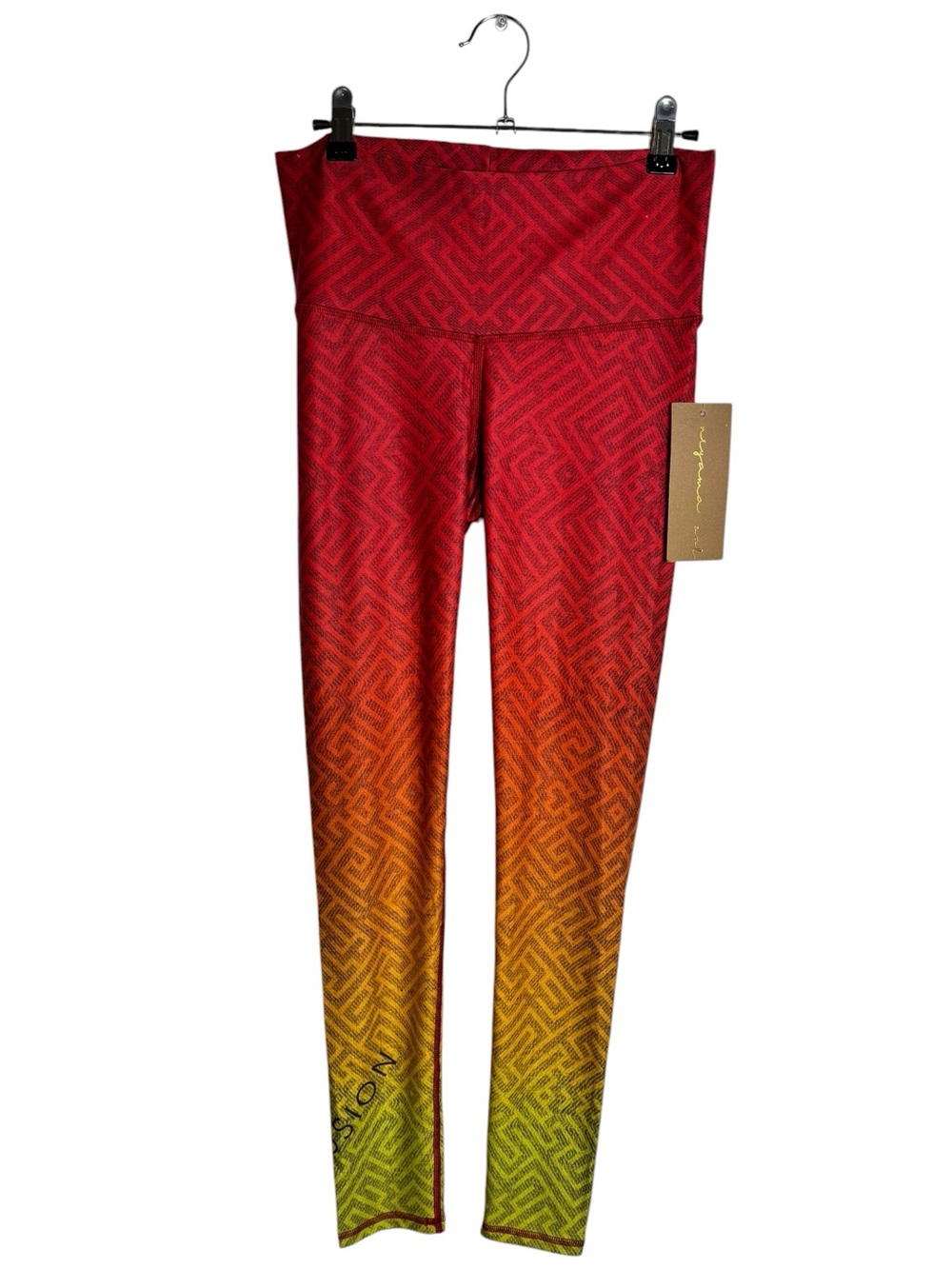NWT Niyama Sol Premium Trufusion Barefoot Heat Red Ombre Leggings Size M